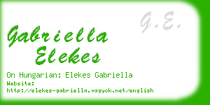 gabriella elekes business card